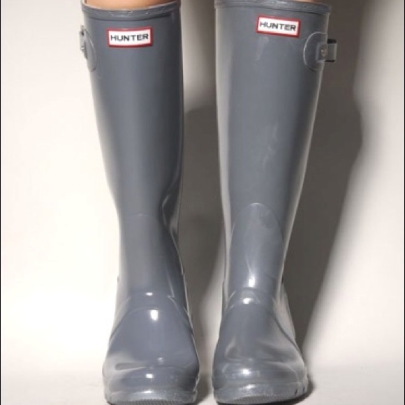 gray hunter boots